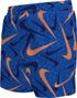 Bañador Nike Swim Breaker Pebble AOP de 4 pulgadas, azul/naranja, para niño