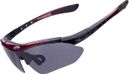 Cycling glasses polarized black red ROCKBROS