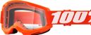 Strata 2 Orange 100% Goggle - Clear Lens