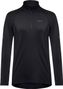 Maglia a maniche lunghe Gore Wear M Mid Zip Donna Nero