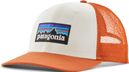 Casquette Patagonia P-6 Logo Trucker Blanc/Orange Unisexe