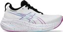 Asics Gel Nimbus 26 Blanc Violet Bleu Femme