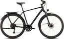 Bicicletta da trekking Cube Kathmandu Pro con cambio Shimano Cues 10S, manubrio da 700 mm, colore nero carbone, modello 2026