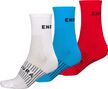 Lot de 3 Paires de Chaussettes Endura Coolmax Blanc