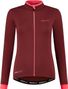 Langarm Trikot Velo Rogelli Essential - Damen - Bordeaux/Koralle