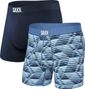 Saxx Ultra Super Soft Brief Fly (Pack of 2) Dazed Argyle/Navy Men's