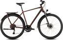 Bicicletta da trekking Cube Kathmandu Pro con cambio Shimano Cues 10S, manubrio da 700 mm, colore rosso-arancio Sun Glow, modello 2026