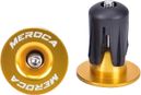 Bouchons de cintre vélo – 22 à 24 mm – Vis M4 – Doré