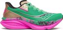 Saucony Endorphin Azura Hi Octane Running Shoes for Women in Green/Pink