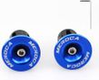 Bouchons de cintre vélo – 22 à 24 mm – Vis M4 – Bleu