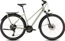 Bicicletta da trekking Cube Kathmandu EXC Trapeze con cambio Shimano Cues 11 velocità, manubrio da 700 mm, colore verde pisello, modello 2026