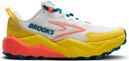 Chaussures Trail Brooks Caldera 8 Blanc/Jaune/Corail Femme