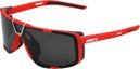 100% Eastcraft Sunglasses - Soft Tact Red - Black Mirrored Lenses