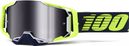 Masque 100% ARMEGA | Noir Jaune Fluo Deker | HiPER Verres Argents