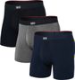 Pack de 3 Boxers Saxx Vibe Xtra Super Noir/Gris/Bleu