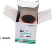 BTE 30 PIECES ROUGE N°1 33mm Tip Naar.