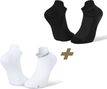 Chaussettes BV Sport Light 3D Ultra Courte Noir Blanc (2 paires)