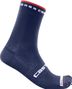 Castelli Rosso Corsa Pro 15 Unisex Sokken Blauw/Wit