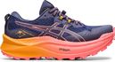 Asics Trabuco Max 2 Blue Pink Women's Trail Running Shoes