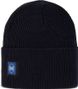 Buff Crossknit Unisex Beanie Dark Blue