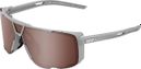 Lunettes de soleil 100% Eastcraft - Soft Tact Gris - Verres Hiper Miroir Crimson Argent