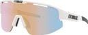 Lunettes Bliz Matrix Blanc Mat - Ecran miroir Orange/Bleu