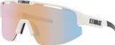 Bliz Matrix Brille Mattweiß - Orange/Spiegelblau