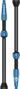 Lezyne CNC TLR 44mm Tubeless Valves Black / Blue