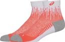 Asics Performance Run Quarter Unisex Socks White Red