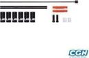 transmission derailleur route/vtt teflon noir (2 cables/gaines/butees/embouts)