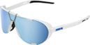 100% Westcraft Soft Tact White Sunglasses - Blue Mirrored Lenses