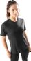 T-shirt fitness manches courtes femme Plan Noir