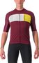 Maillot Manches Courtes Castelli Prologo 7 Rouge Bordeaux
