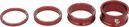 Lot de 4 Entretoises de Direction Wolf Tooth Precision Headset Spacers Kit Rouge