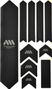 Kit di protezione per telaio ALL MOUNTAIN STYLE XL - 10 pezzi - Nero