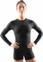 T-shirt fitness manches longues femme Sleek Noir
