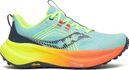 Saucony Xodus Ultra 4 Trail-Schuhe Blau/Orange/Gelb Damen