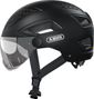 Casque Abus Hyban 2.0 Ace Velvet Noir avec Visière Transparente