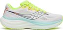 Chaussures Running Saucony Ride 19 Blanc/Jaune/Bleu Femme