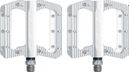 Coppia di pedali piatti HT Components ANS01 Argento