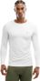 T-shirt fitness manches longues homme Air Blanc