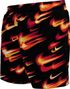 Costume da bagno Nike Swim Breaker Asteroid AOP Nero/Rosso da ragazzo