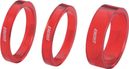 BBB Kit de 3 entretoises composite Rouge