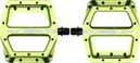 HT Components Talon AN71 Green Flat Pedal Pair