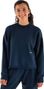 Circle Get Lucky Crop Sweat Navy Blue