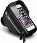 Sac De Guidon Amovible Vélo Avec Support Pour Téléphone Noir