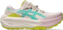 Asics Trabuco Max 5 Trail Shoes, Beige/Pink/Green, Women's