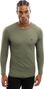 T-shirt fitness manches longues homme Wild Vert