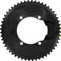 Chainring Alugear Round Aero 110 BCD 4b Asymmetrical Shimano 2x12 Speed Black