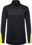 Gore Wear M Mid Zip Damen Langarmtrikot in Fluo Gelb/Schwarz